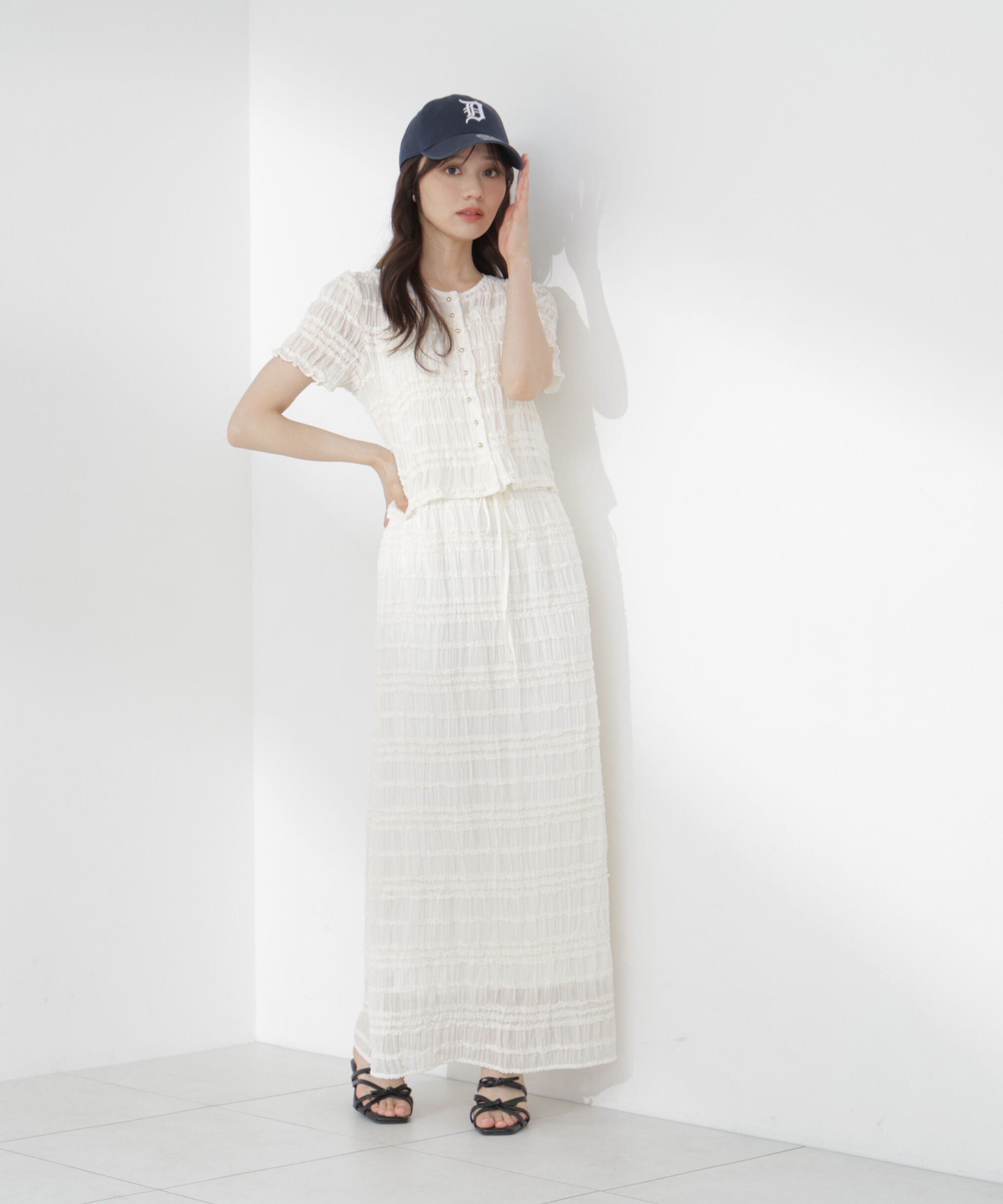PROPORTION BODY DRESSING「＜a/mie＞フリルシャーリングブラウス」|シャツ・ブラウス|