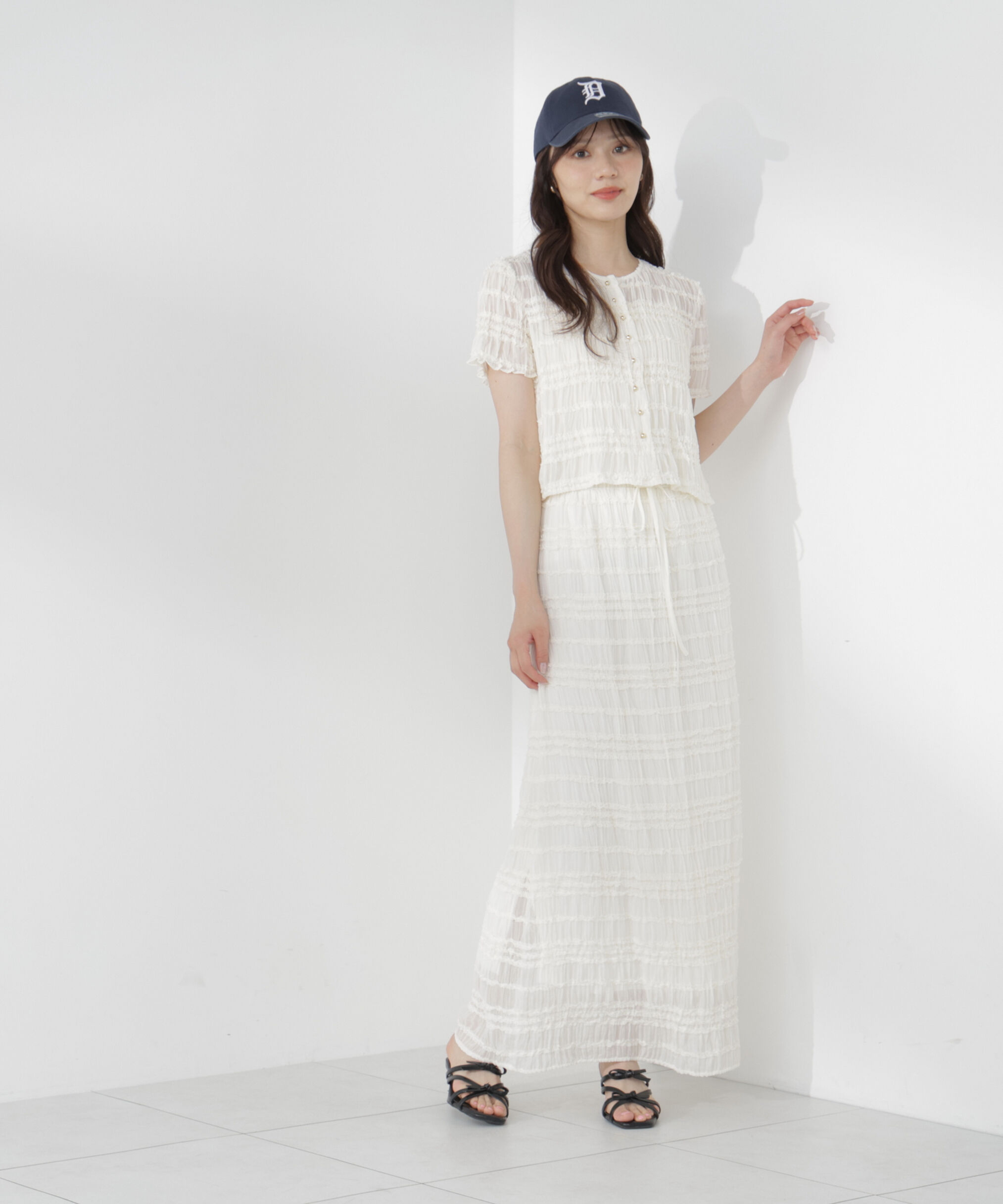 PROPORTION BODY DRESSING「＜a/mie＞フリルシャーリングブラウス」|シャツ・ブラウス|
