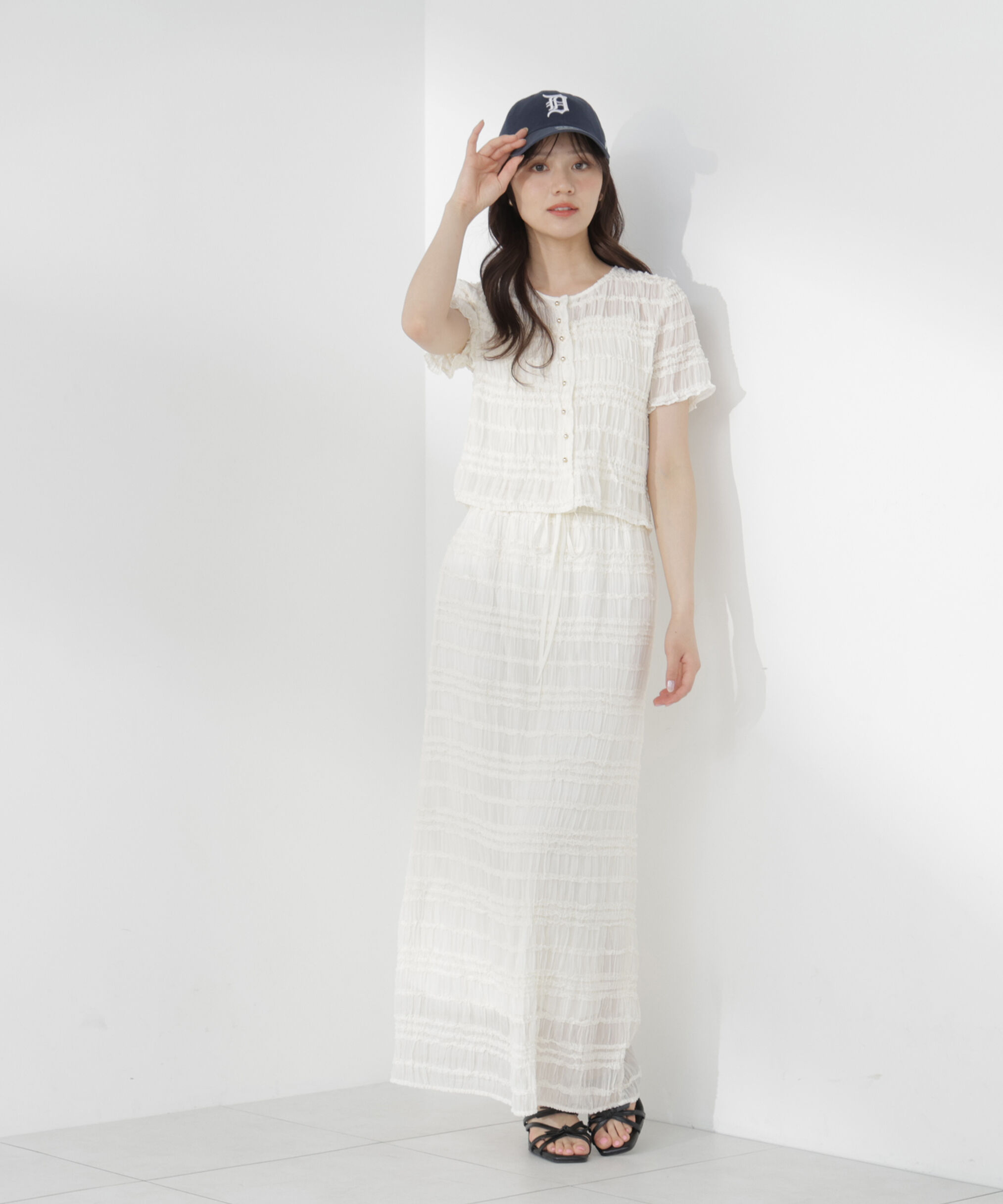 PROPORTION BODY DRESSING「＜a/mie＞フリルシャーリングスカート」|スカート|