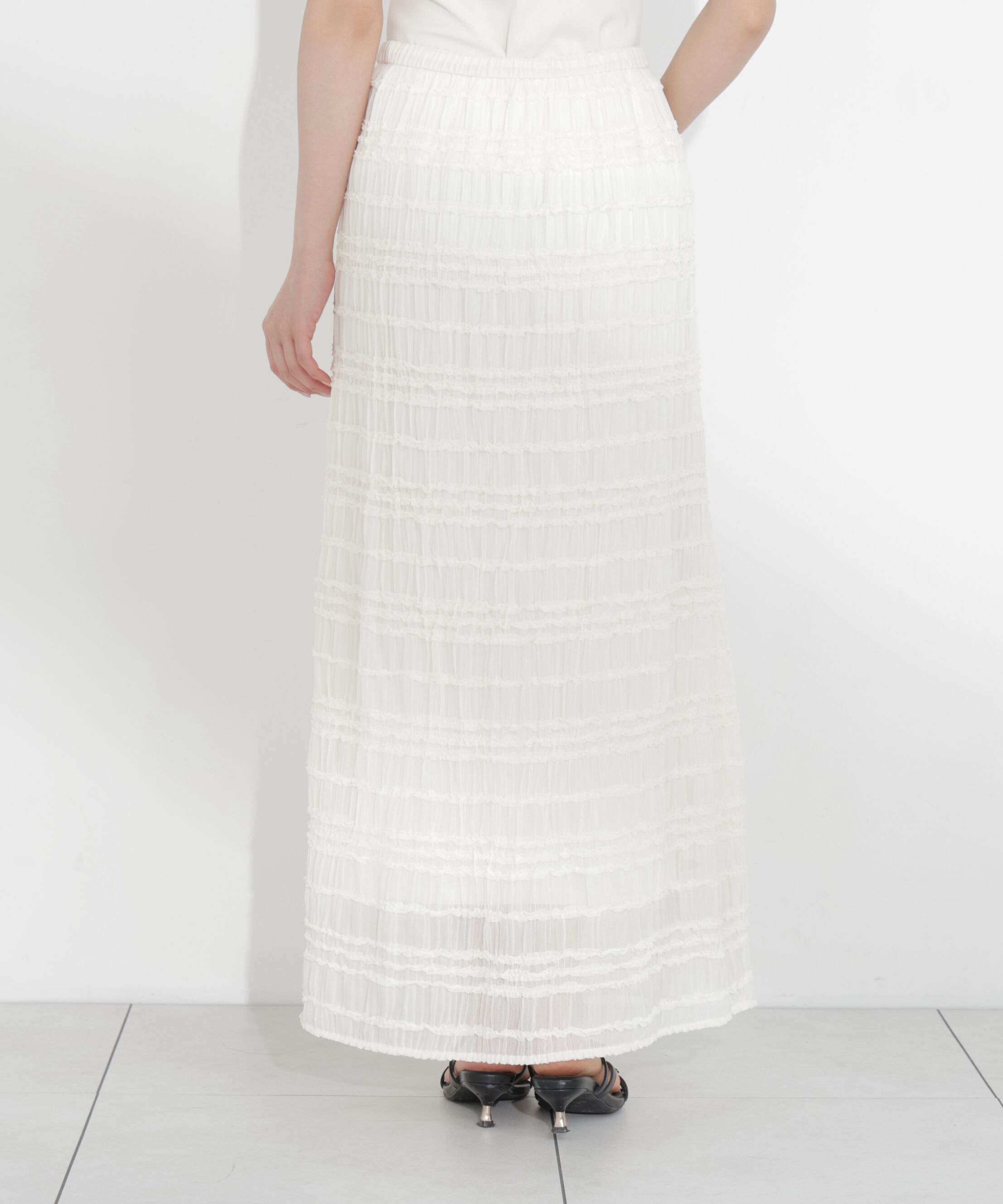 PROPORTION BODY DRESSING「＜a/mie＞フリルシャーリングスカート」|スカート|