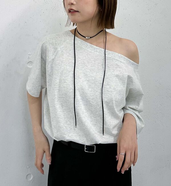 archives「&rsquo;アソートボーダーオフショルＴＥＥ&rsquo;」|Tシャツ・カットソー|GRAY