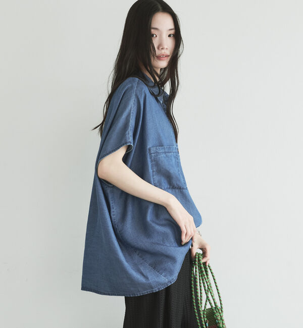 Doux archives「　ソフトデニム２ＷＡＹフレンチシャツ」|タンクトップ|
