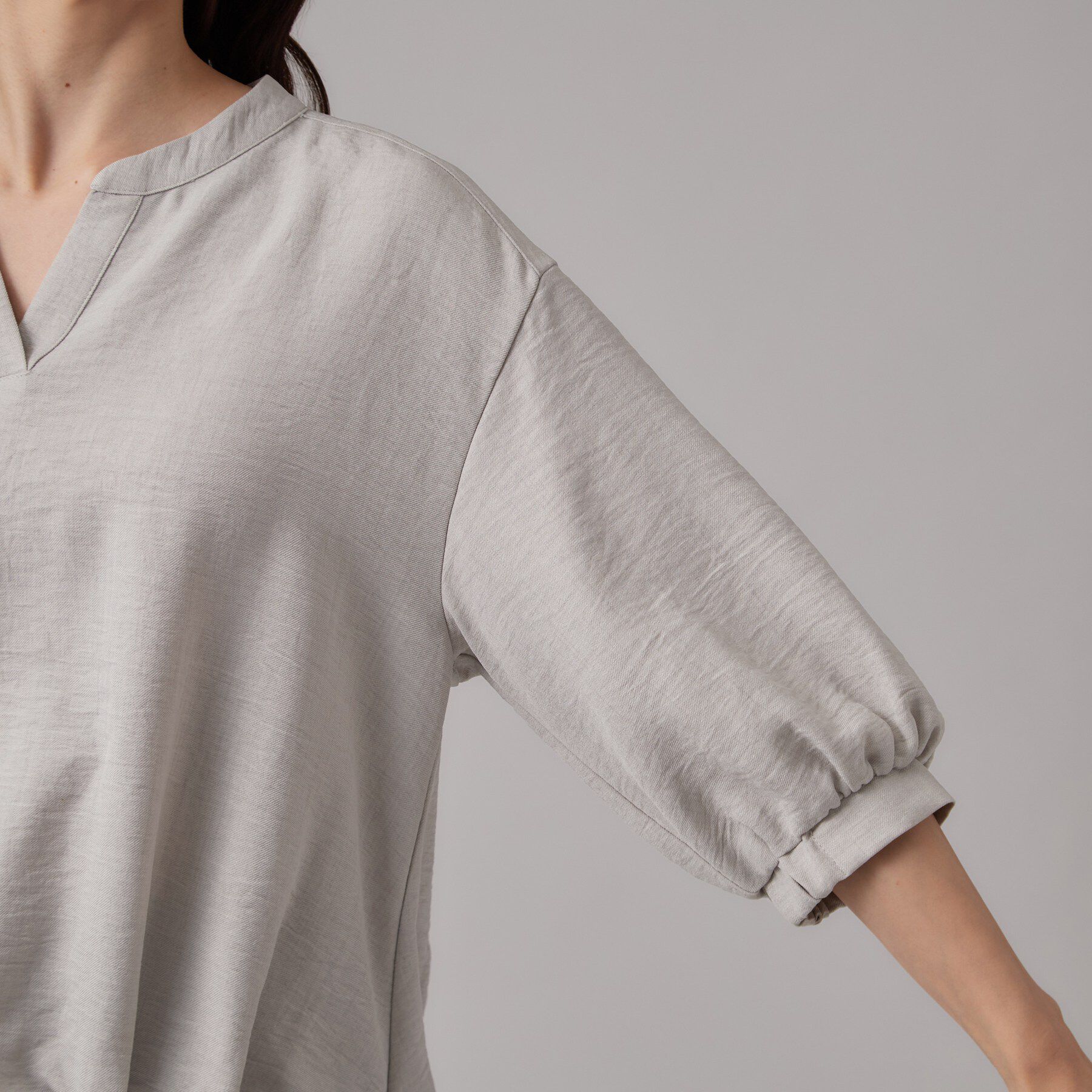 SHOO･LA･RUE「レースレイヤード風 タックスキッパーブラウス」|シャツ・ブラウス|