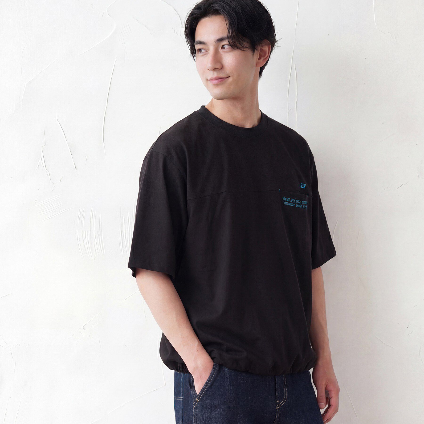 Dessin「【吸水速乾/UVカット】メッシュ素材 スポーティTシャツ」|Tシャツ・カットソー|ブラック(019)