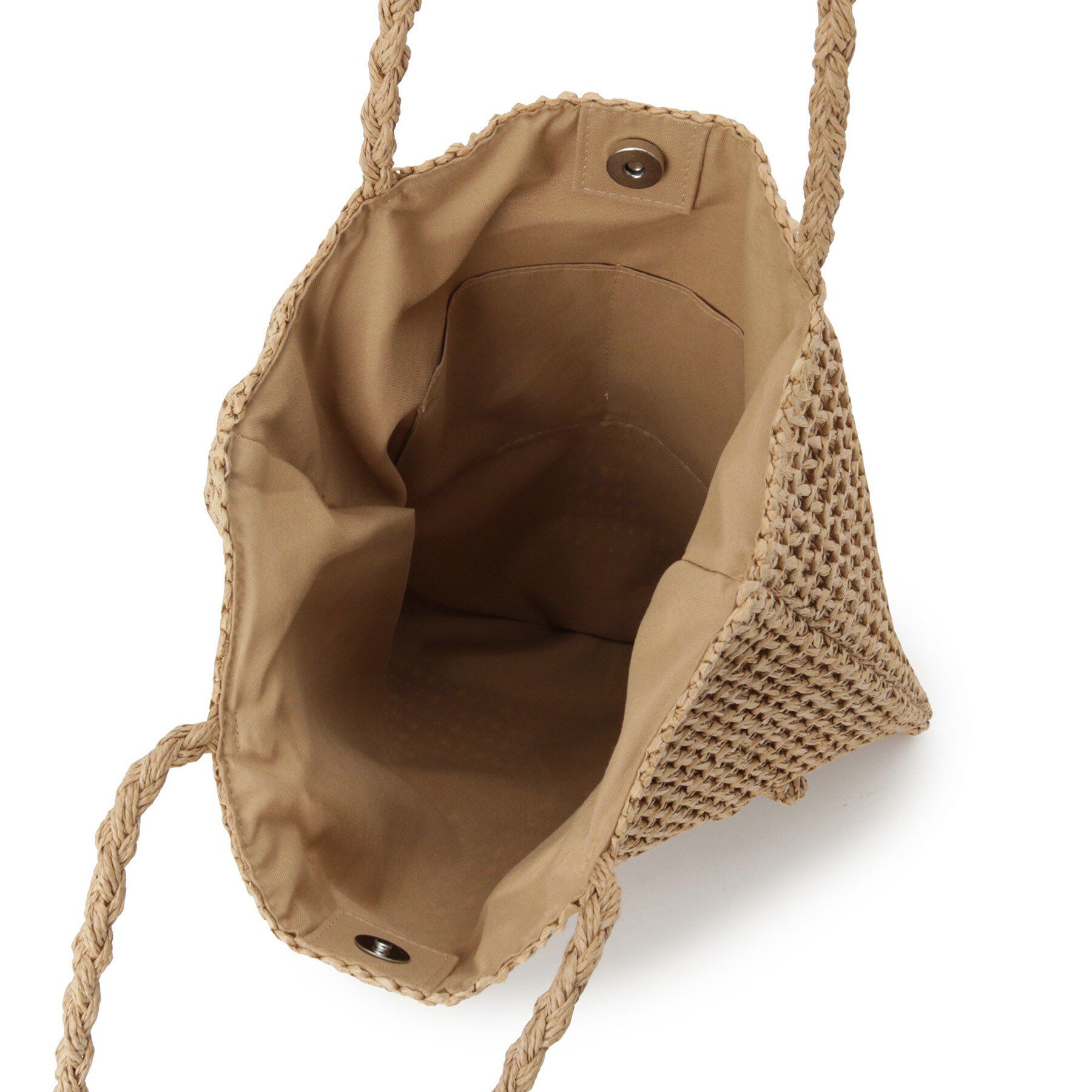ITS&rsquo;DEMO「雑材コサージュフラットトート」|トートバッグ|