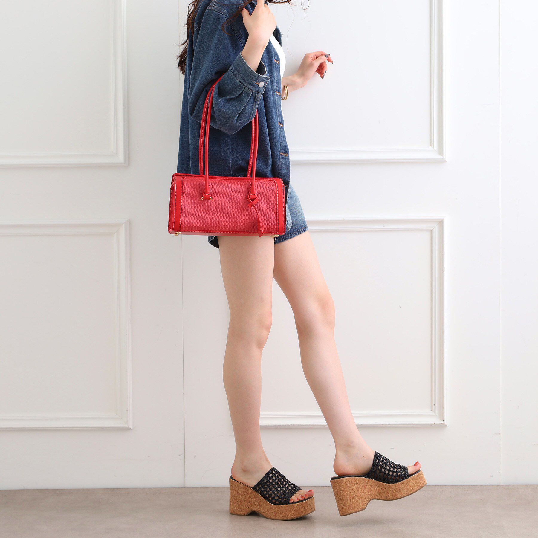 ESPERANZA「【EC限定】雑材ボックストートバッグ」|トートバッグ|