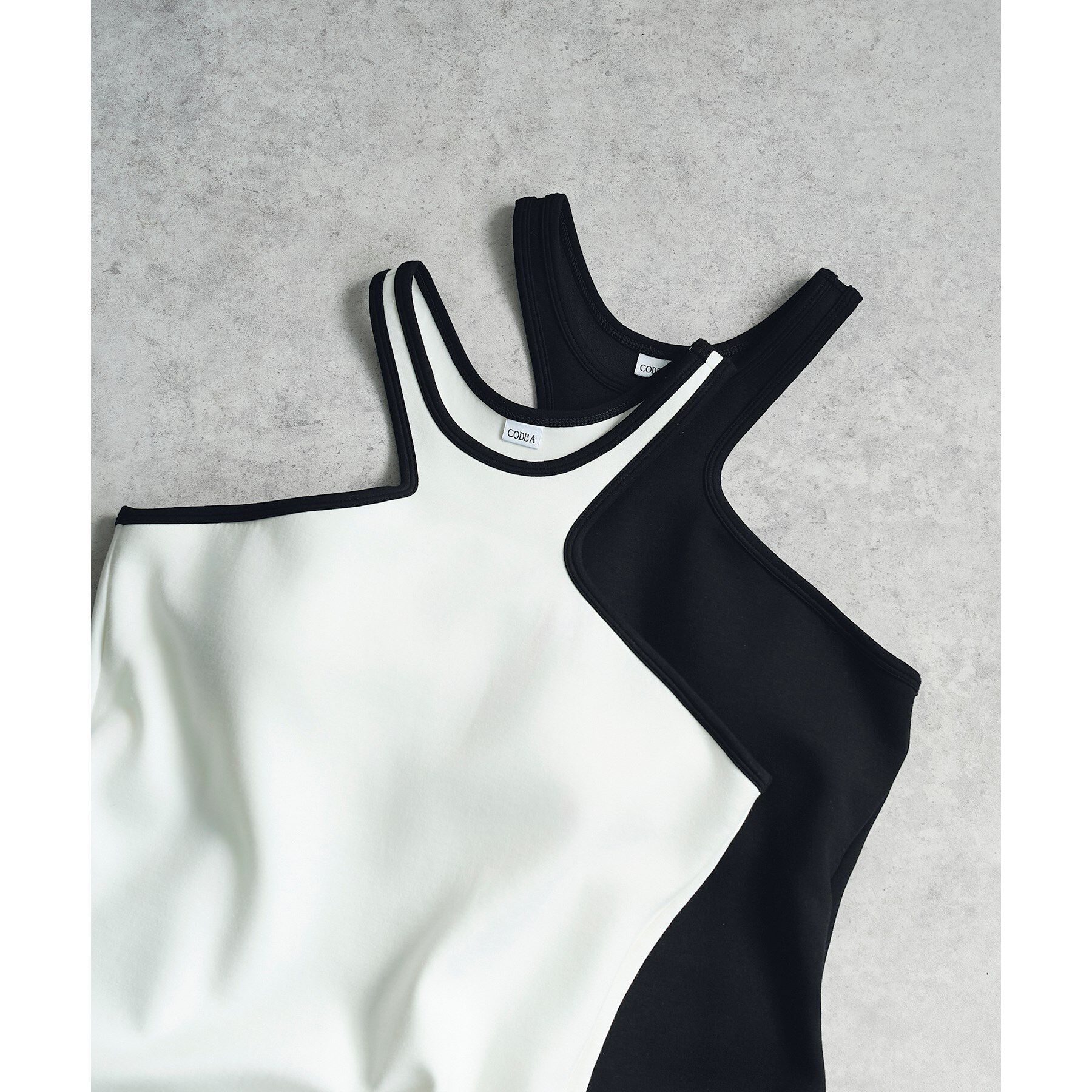 CODE A「【Cup-in】design cut tank」|キャミソール|
