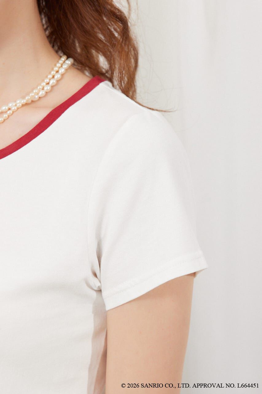 rienda「グリッターロゴミニTシャツ」|Tシャツ・カットソー|