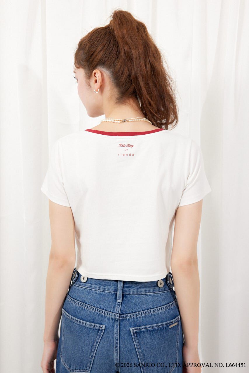 rienda「グリッターロゴミニTシャツ」|Tシャツ・カットソー|