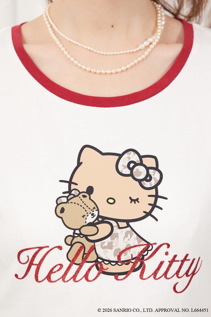 rienda「グリッターロゴミニTシャツ」|Tシャツ・カットソー|