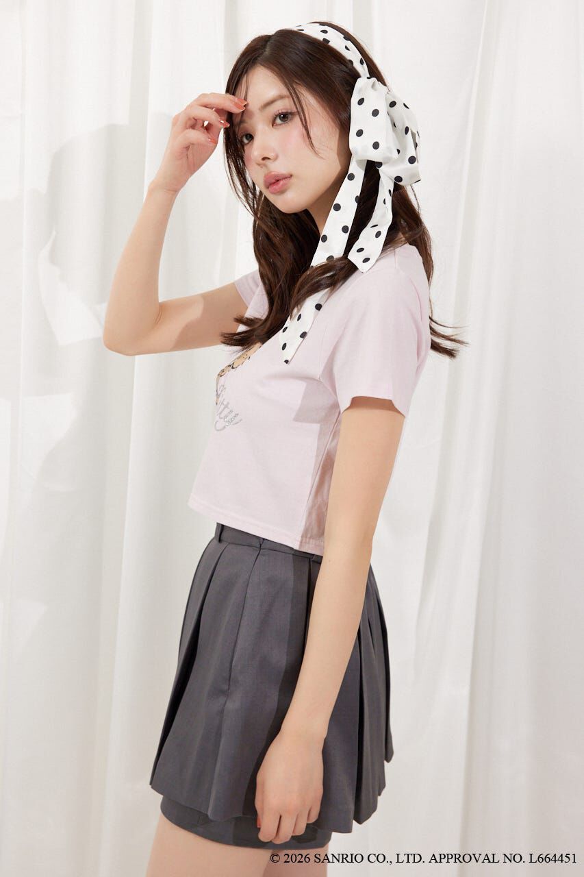 rienda「グリッターロゴミニTシャツ」|Tシャツ・カットソー|