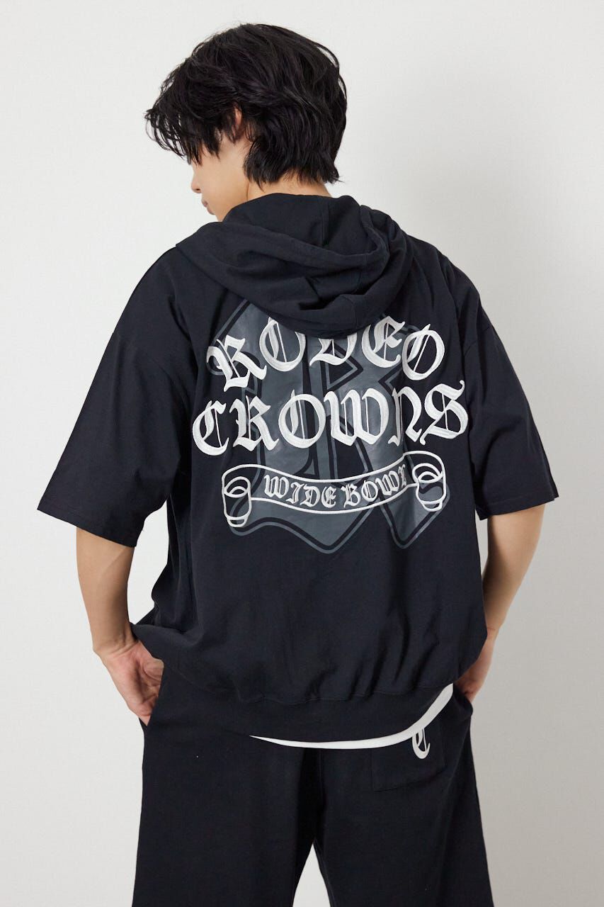 RODEO CROWNS「Blackletter 半袖ZIPパーカー」|パーカー|