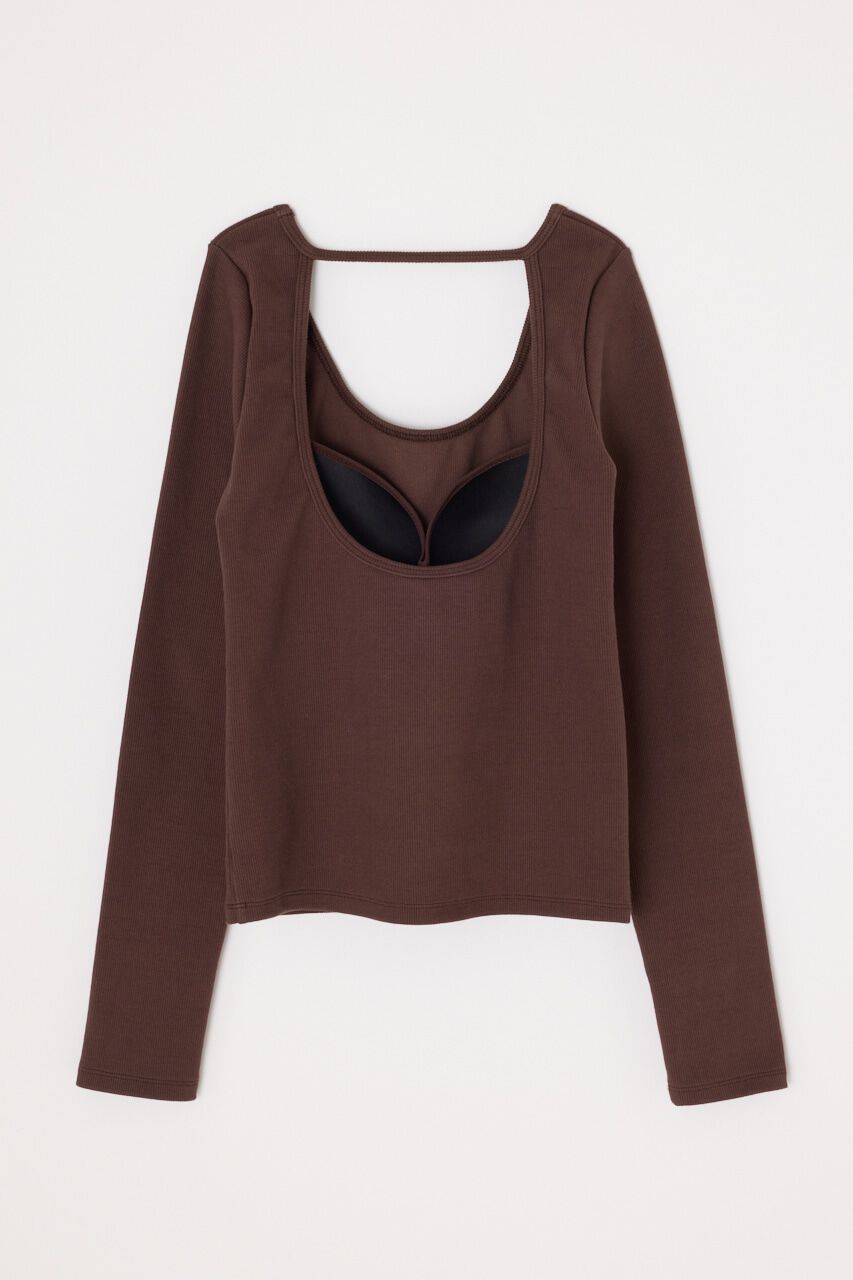 SLY「PAD IN BACK OPEN L／S トップス」|Tシャツ・カットソー|