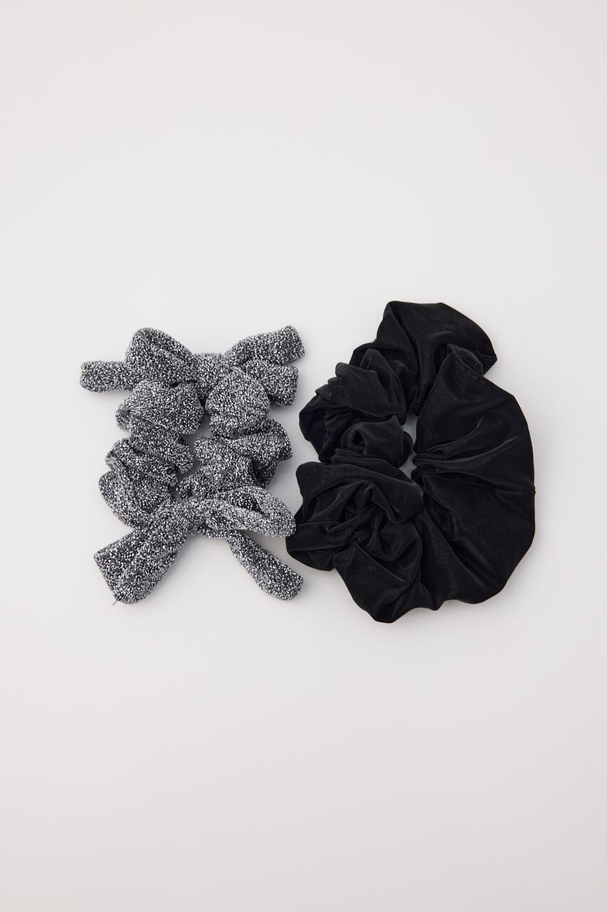 HeRIN.CYE「Ribbon set scrunchie」|その他|BLK