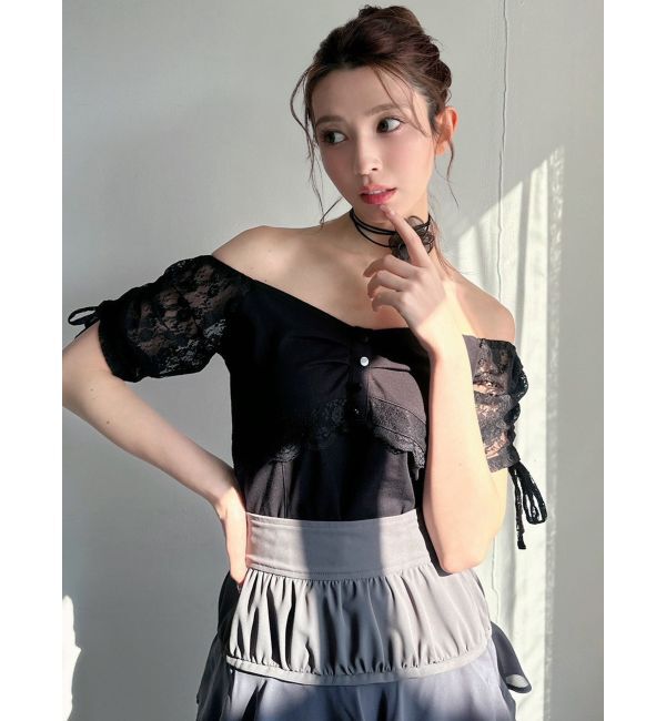RESEXXY「レースドッキングTシャツ」|Tシャツ・カットソー|