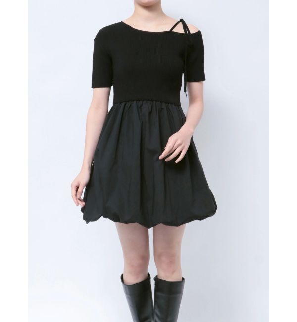 dazzlin「ニットドッキングバルーンワンピース」|ワンピース|