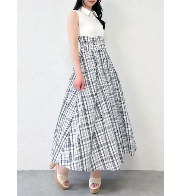 dazzlin「シャツカラーノースリコルセットワンピース」|ワンピース|