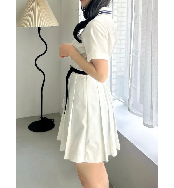 dazzlin「ポロライクプリーツミニワンピース」|ワンピース|