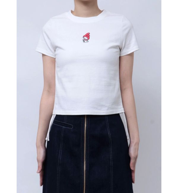 MERCURYDUO「【メロクロコラボ】マイメロディワンポイント刺繍クロップドTシャツ」|Tシャツ・カットソー|