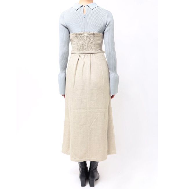 LAGUNAMOON「【POLO BCSコラボ】カラーネックニットドッキングワンピース」|ワンピース|