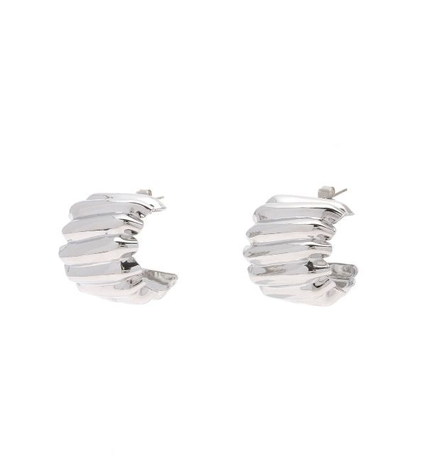 EVRIS「DEFORMATION HOOPピアス」|ピアス|シルバー