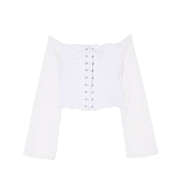 EVRIS「レースコンビオフショルトップス」|Tシャツ・カットソー|
