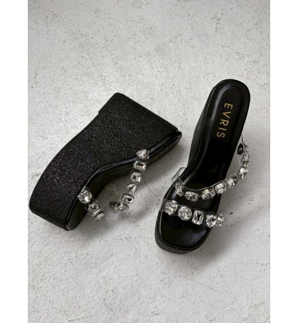 EVRIS「【待望の再入荷】ビジュープラットフォームサンダル」|サンダル|