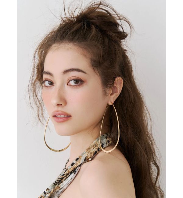 EVRIS「BIG WIDE HOOP ピアス」|ピアス|ゴールド