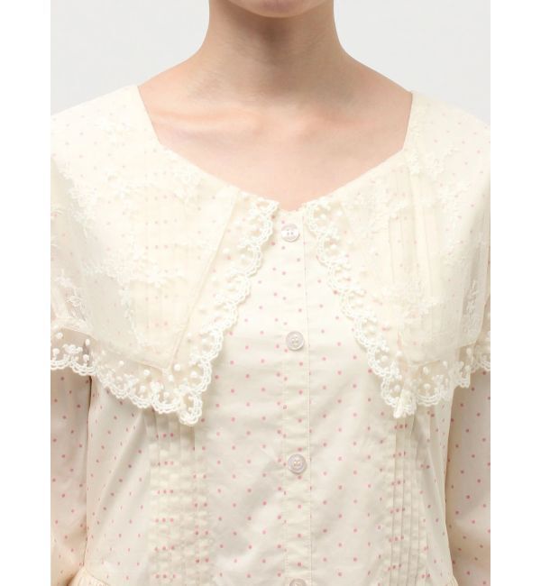 merry jenny「airy lace collarワンピース」|ワンピース|