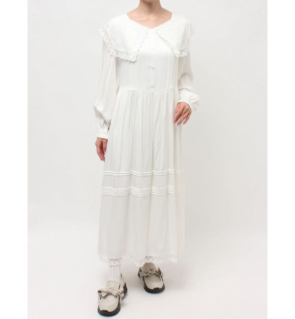 merry jenny「airy lace collarワンピース」|ワンピース|