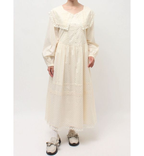 merry jenny「airy lace collarワンピース」|ワンピース|