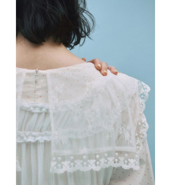 merry jenny「airy lace collarワンピース」|ワンピース|