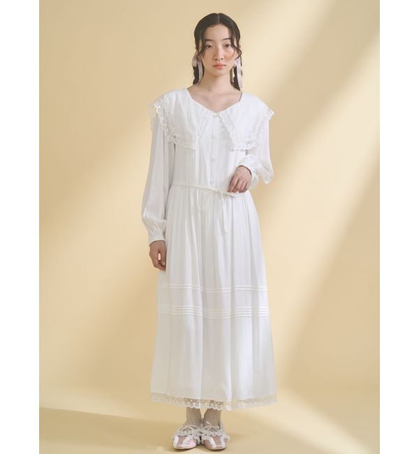 merry jenny「airy lace collarワンピース」|ワンピース|