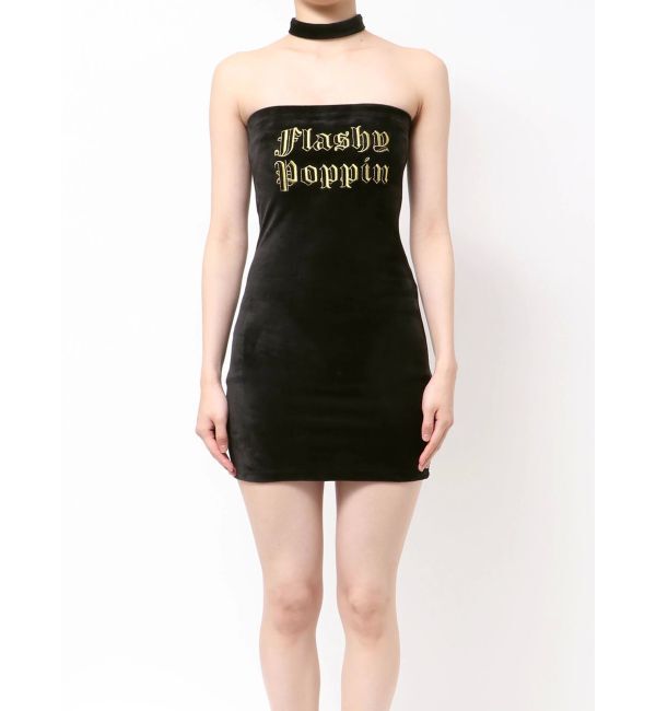 GYDA「GYDA Flashy Poppinベアベロアワンピース」|ワンピース|