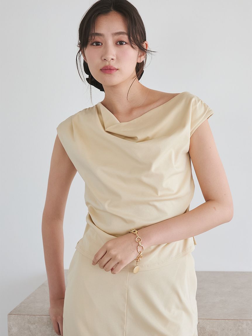 Mila Owen「シルキータッチトップス&times;スカートSET UP」|ワンピース|