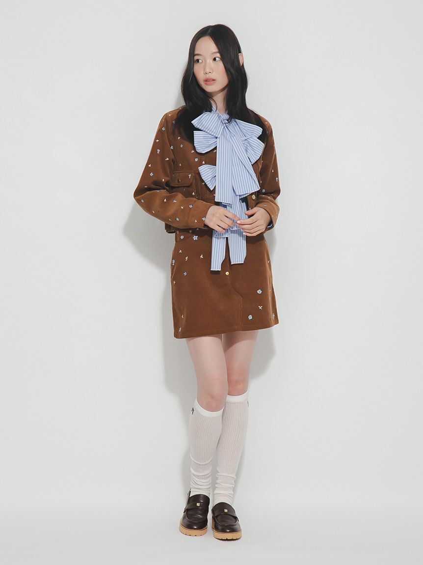 FURFUR「フラワー刺繍ミニスカート」|スカート|