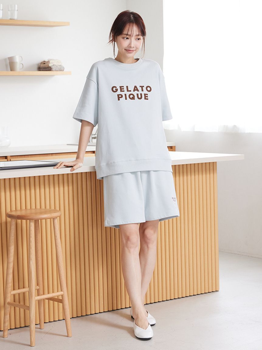 gelato pique「【UNISEX】裏毛ロゴプリントプルオーバー」|ルームウェア|
