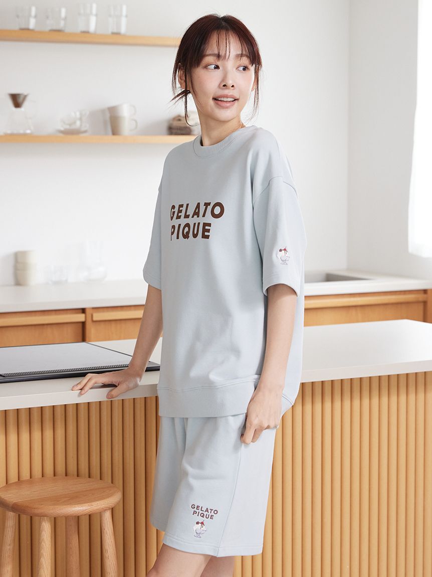 gelato pique「【UNISEX】裏毛ロゴプリントプルオーバー」|ルームウェア|