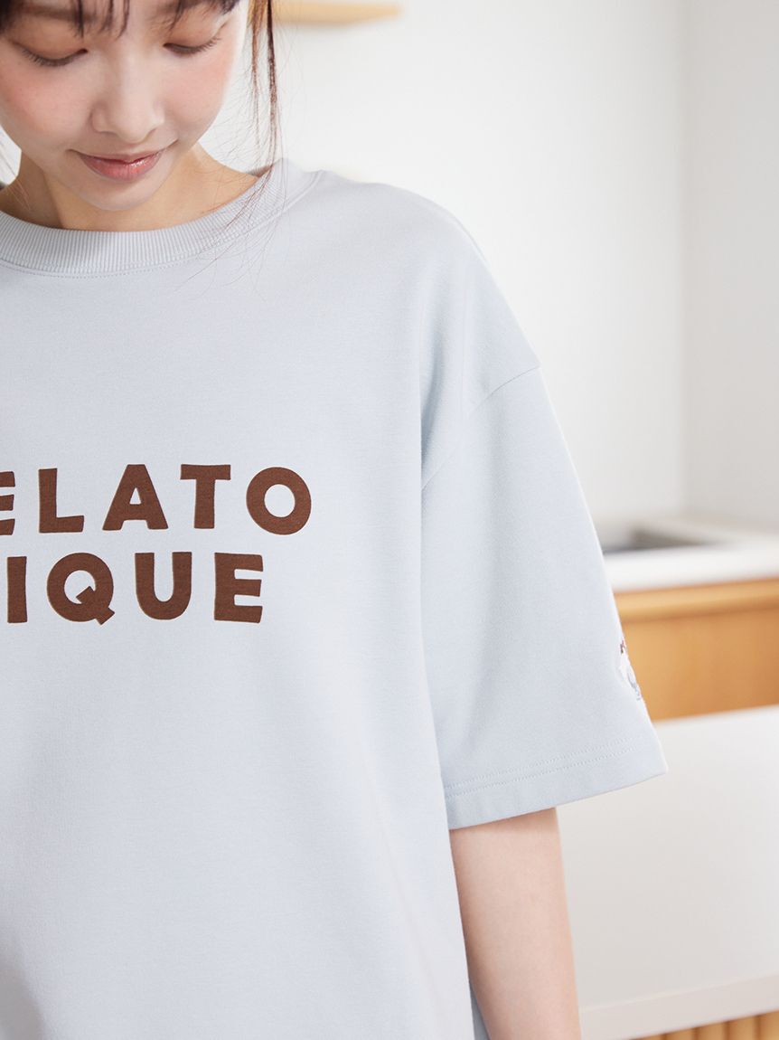 gelato pique「【UNISEX】裏毛ロゴプリントプルオーバー」|ルームウェア|