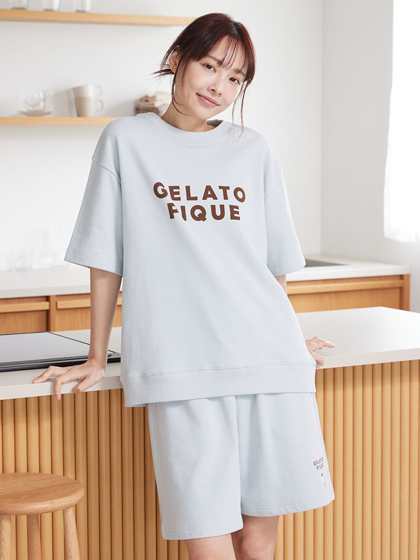 gelato pique「【UNISEX】裏毛ロゴプリントプルオーバー」|ルームウェア|