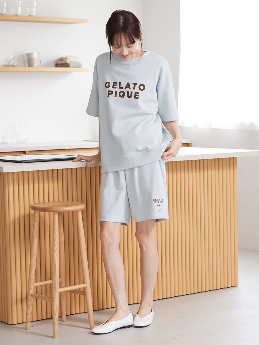 gelato pique「【UNISEX】裏毛ロゴプリントプルオーバー」|ルームウェア|