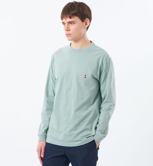 MACKINTOSH PHILOSOPHY「【WEB&一部店舗限定】バッキンガムベア 5.6オンス天竺 ワンポイントクルーネック」|Tシャツ・カットソー|ライトグリーン