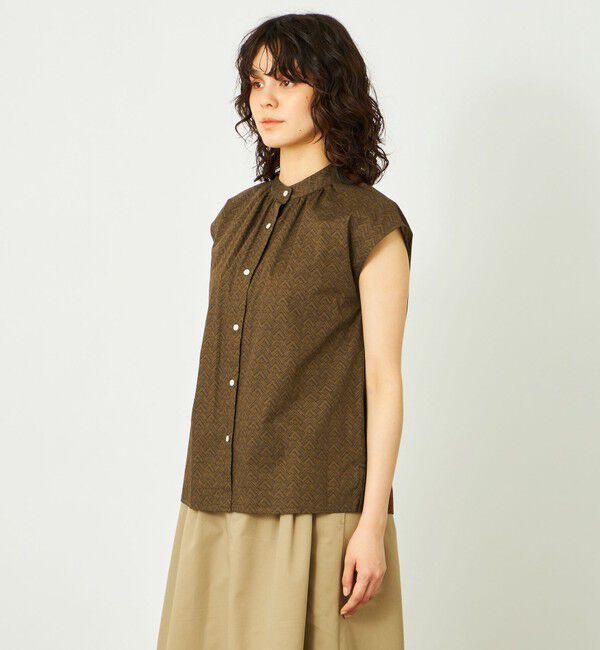 MACKINTOSH PHILOSOPHY「GREY LABEL ジオメトリックスタンドカラーブラウス」|シャツ・ブラウス|