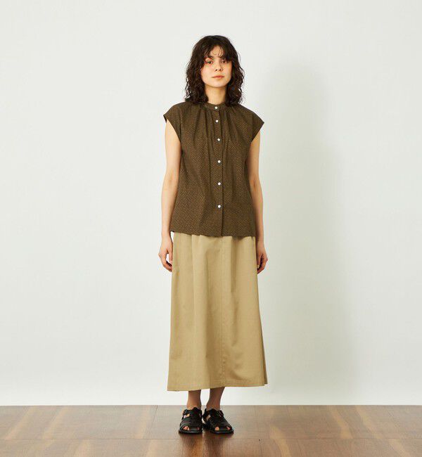 MACKINTOSH PHILOSOPHY「GREY LABEL ジオメトリックスタンドカラーブラウス」|シャツ・ブラウス|