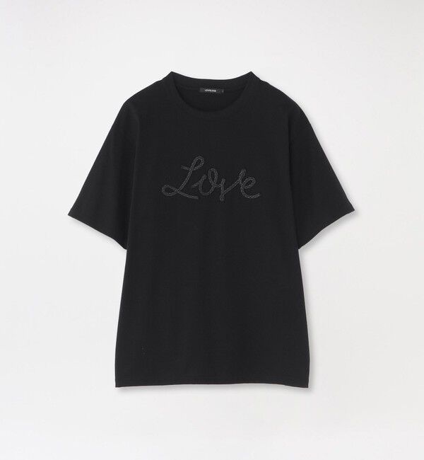 「LOVEコード刺繍Tシャツ」|Tシャツ・カットソー|ブラック