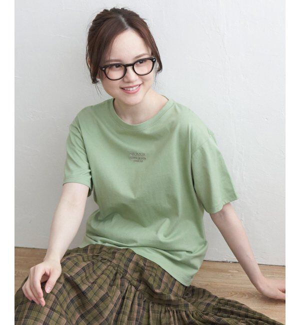 Lbc with Life「ミニロゴ刺繍Tシャツ」|Tシャツ・カットソー|