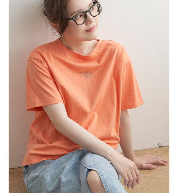 Lbc with Life「ミニロゴ刺繍Tシャツ」|Tシャツ・カットソー|