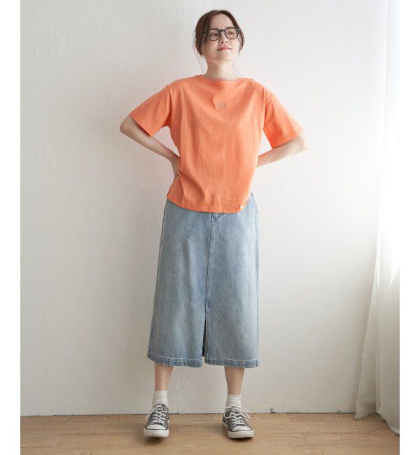Lbc with Life「ミニロゴ刺繍Tシャツ」|Tシャツ・カットソー|