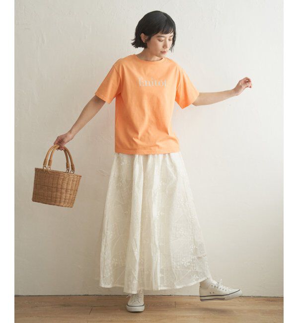 Lbc with Life「コットンロゴプリントTシャツ」|Tシャツ・カットソー|