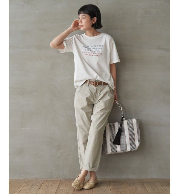 Lbc with Life「コットンロゴプリントTシャツ」|Tシャツ・カットソー|